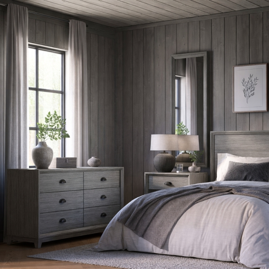 Καθρέφτης τοίχου FIONA 96x36 cm γκρι