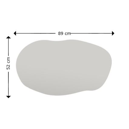 Καθρέφτης τοίχου LOSSA 89x52 cm μαύρο