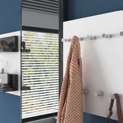 Καθρέφτης τοίχου RANI 125x120 εκ. λευκό/μαύρο