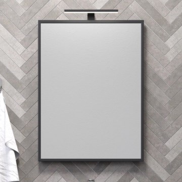 Καθρέφτης μπάνιου BORGSTED 60x80 cm, μαύρος