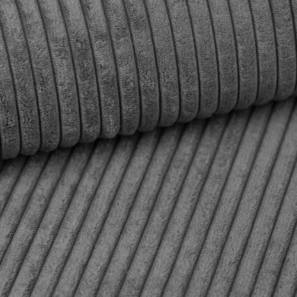 Γωνιακός καναπές-κρεβάτι SALVADA σε σχήμα U με αντιστρέψιμη γωνία και αποθηκευτικό χώρο, σκούρο γκρι