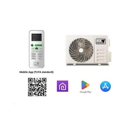Κλιματιστικό 12K V1 3,5 kW 12000 BTU Wi‑Fi Tuya λευκό + τηλεχειριστήριο