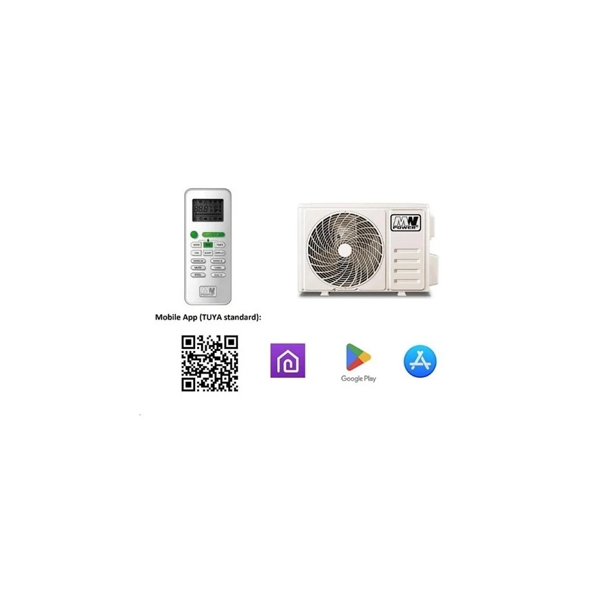 Κλιματιστικό 12K V1 3,5 kW 12000 BTU Wi‑Fi Tuya λευκό + τηλεχειριστήριο