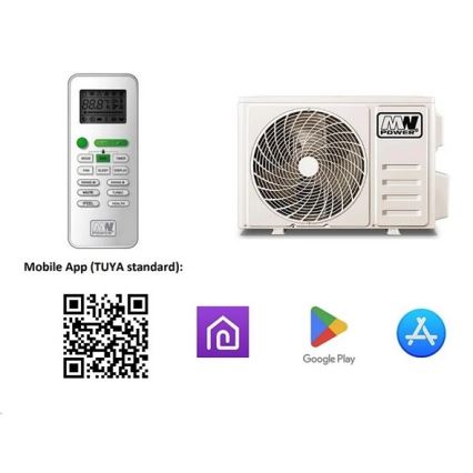Κλιματιστικό 18K V1 5,2 kW 18000 BTU Wi-Fi Tuya λευκό + τηλεχειριστήριο
