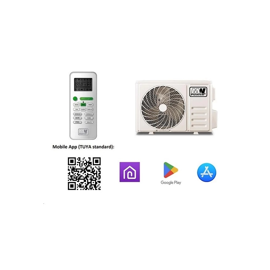 Κλιματιστικό 18K V1 5,2 kW 18000 BTU Wi-Fi Tuya λευκό + τηλεχειριστήριο
