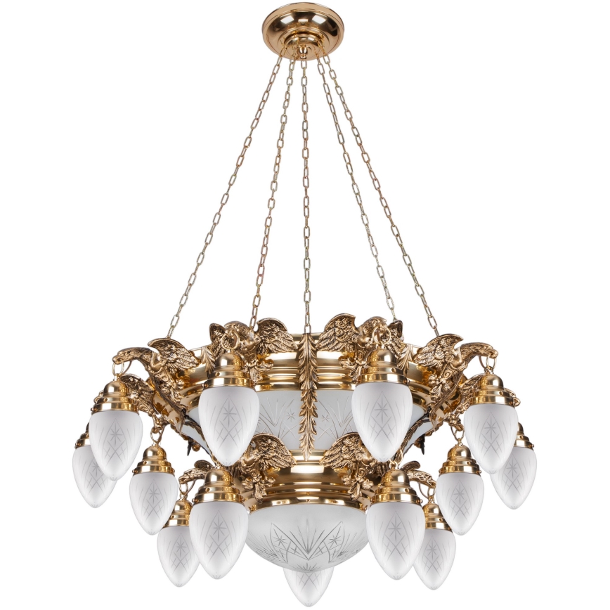 Kemar OW150 - Κρεμαστό φωτιστικό οροφής πολύφωτο OURO EAGLE 15xE27/60W/230V + 6xE27/100W/230V
