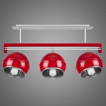 Kemar SG/KU/3/RD - Κρεμαστό φως QUARA 3xE27/60W/230V