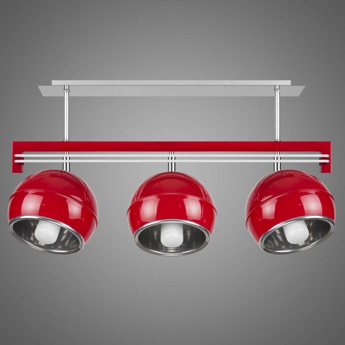 Kemar SG/KU/3/RD - Κρεμαστό φως QUARA 3xE27/60W/230V