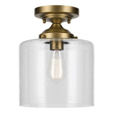 Kichler - Φωτιστικό οροφής WINSLOW 1xE27/60W/230V διάμετρος 21,6 cm ορείχαλκος