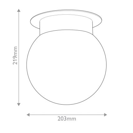Kichler KL-ALBERS-F-G-CPZ-Φωτιστικό οροφής ALBERS 1xE27/40W/230V Ø20,3 εκ. χρυσό