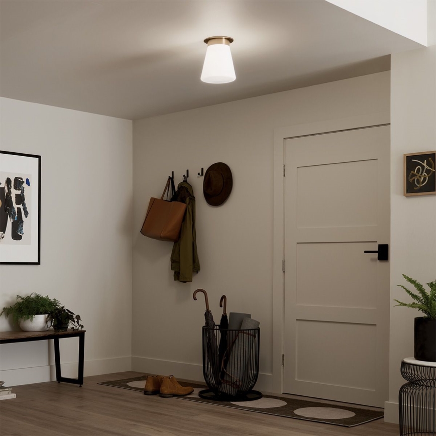 Kichler - Φωτιστικό οροφής ALBERS 1xE27/40W/230V διάμ. 21,6 cm μπρονζέ