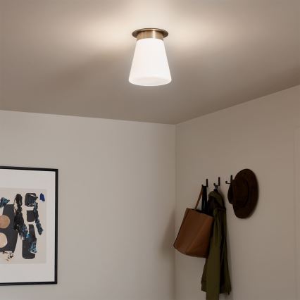 Kichler - Φωτιστικό οροφής ALBERS 1xE27/40W/230V διάμ. 21,6 cm μπρονζέ