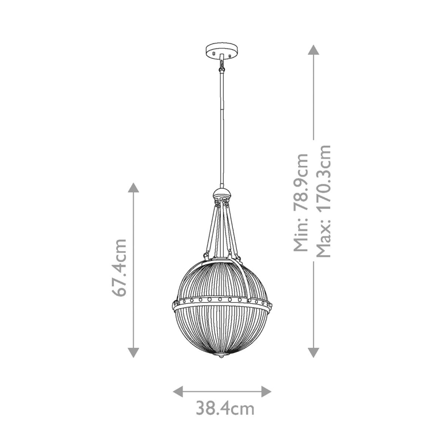 Kichler - Κρεμαστό φωτιστικό ASTER 3xE14/60W/230V