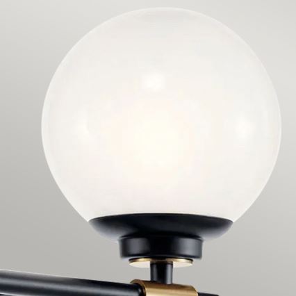 Kichler - Επιτοίχιο LED Φωτιστικό Μπάνιου BENNO 2xLED/3W/230V μαύρο/χρυσό IP44