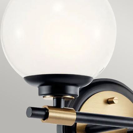 Kichler - Επιτοίχιο LED Φωτιστικό Μπάνιου BENNO 2xLED/3W/230V μαύρο/χρυσό IP44