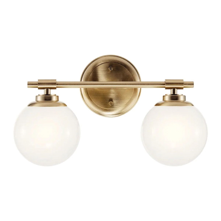 Kichler - Φωτιστικό τοίχου μπάνιου LED BENNO 2xG9/3W/230V IP44 ορείχαλκος