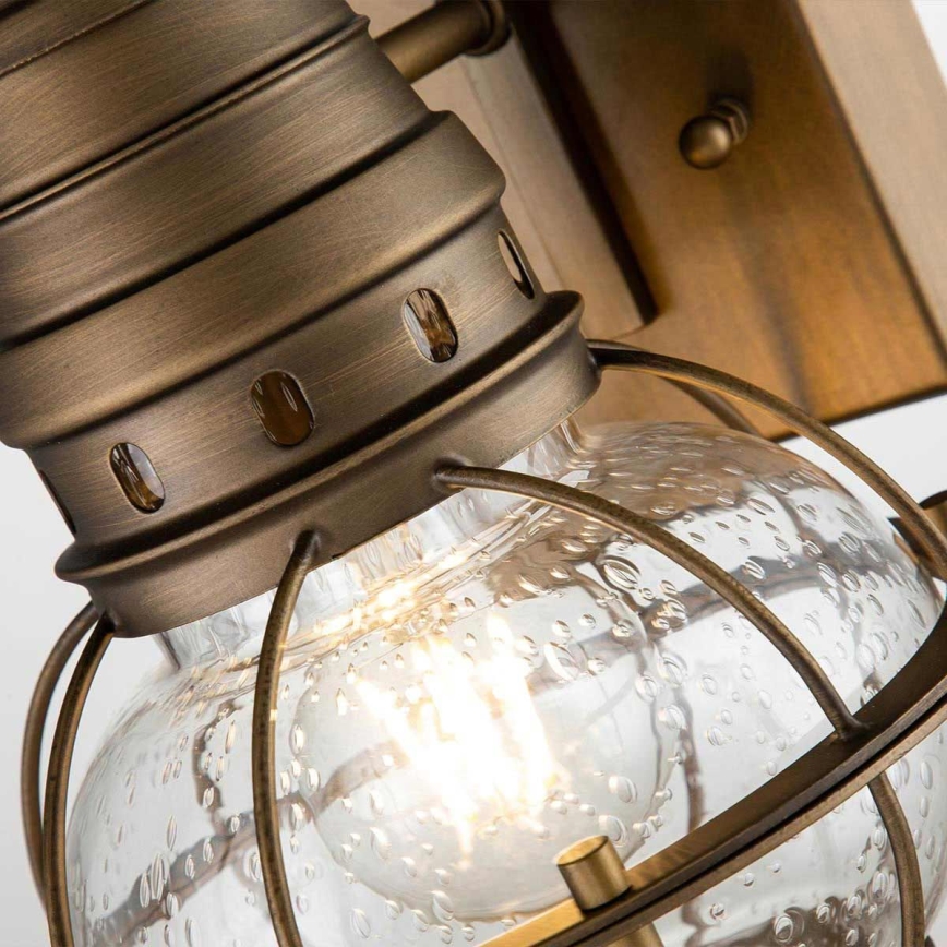 Kichler - Εξωτερικό επιτοίχιο φωτιστικό BRIDGE POINT 1xE27/60W/230V IP44 ορείχαλκος