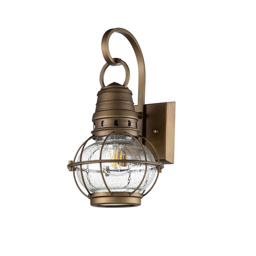Kichler - Εξωτερικό επιτοίχιο φωτιστικό BRIDGE POINT 1xE27/60W/230V IP44 ορείχαλκος