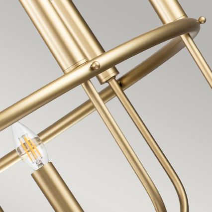 Kichler - Κρεμαστό φωτιστικό με αλυσίδα. CAPITOL HILL 12xE14/40W/230V χρυσό