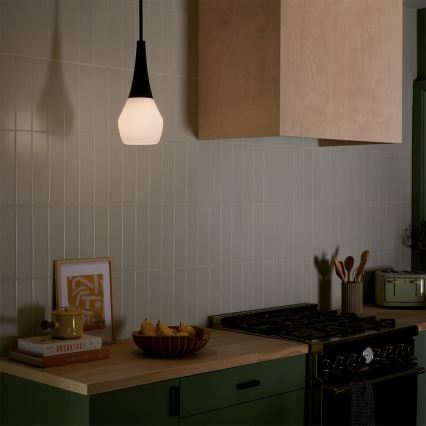 Kichler - Κρεμαστό φωτιστικό σε ράβδο DEELA 1xE27/60W/230V Ø 17,8 εκ. μαύρο
