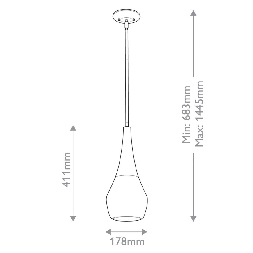 Kichler - Κρεμαστό φωτιστικό DEELA 1xE27/60W/230V διάμετρος 17,8 cm ορείχαλκος