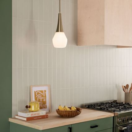 Kichler - Κρεμαστό φωτιστικό DEELA 1xE27/60W/230V διάμετρος 17,8 cm ορείχαλκος