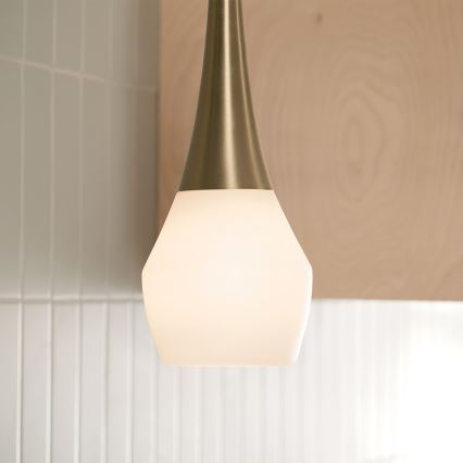 Kichler - Κρεμαστό φωτιστικό DEELA 1xE27/60W/230V διάμετρος 17,8 cm ορείχαλκος