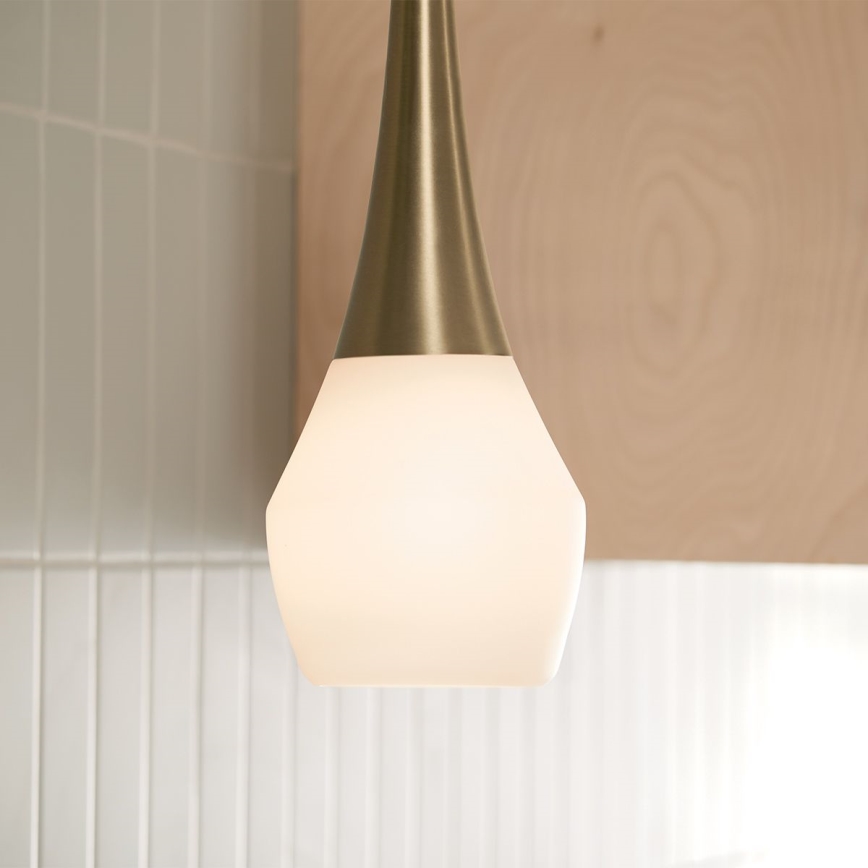 Kichler - Κρεμαστό φωτιστικό DEELA 1xE27/60W/230V διάμετρος 17,8 cm ορείχαλκος
