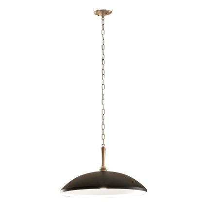 Kichler - Κρεμαστό φωτιστικό οροφής DELAROSA 1xE27/60W/230V μαύρο/ορείχαλκος