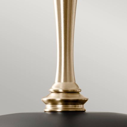 Kichler - Κρεμαστό φωτιστικό οροφής DELAROSA 1xE27/60W/230V μαύρο/ορείχαλκος