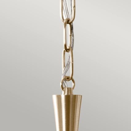 Kichler - Κρεμαστό φωτιστικό οροφής DELAROSA 1xE27/60W/230V μαύρο/ορείχαλκος