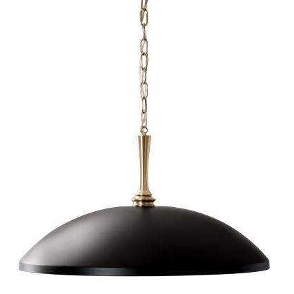Kichler - Κρεμαστό φωτιστικό οροφής DELAROSA 1xE27/60W/230V μαύρο/ορείχαλκος