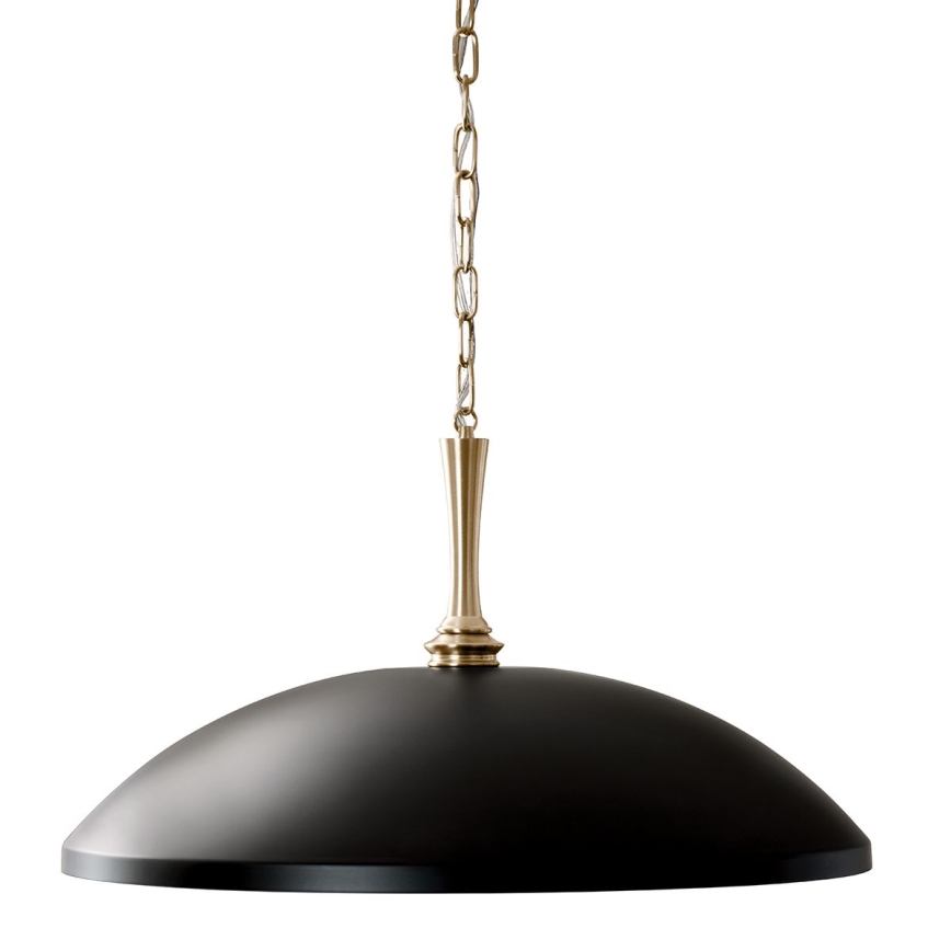 Kichler - Κρεμαστό φωτιστικό οροφής DELAROSA 1xE27/60W/230V μαύρο/ορείχαλκος