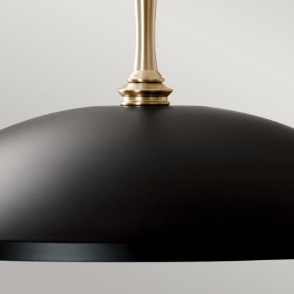Kichler - Κρεμαστό φωτιστικό οροφής DELAROSA 1xE27/60W/230V μαύρο/ορείχαλκος