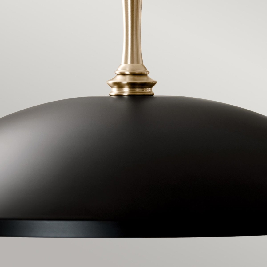 Kichler - Κρεμαστό φωτιστικό οροφής DELAROSA 1xE27/60W/230V μαύρο/ορείχαλκος