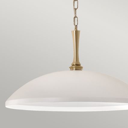 Kichler - Κρεμαστό φωτιστικό οροφής DELAROSA 1xE27/60W/230V λευκό/ορείχαλκος