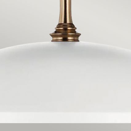 Kichler - Κρεμαστό φωτιστικό οροφής DELAROSA 1xE27/60W/230V λευκό/ορείχαλκος