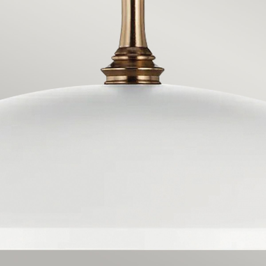 Kichler - Κρεμαστό φωτιστικό οροφής DELAROSA 1xE27/60W/230V λευκό/ορείχαλκος