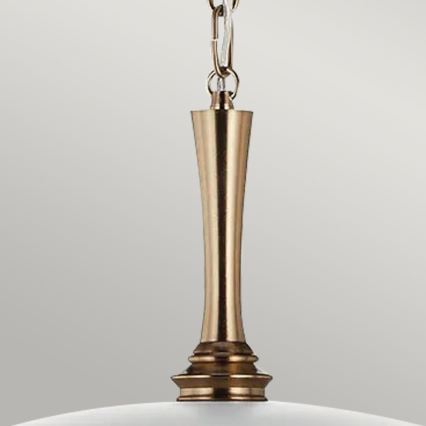Kichler - Κρεμαστό φωτιστικό οροφής DELAROSA 1xE27/60W/230V λευκό/ορείχαλκος