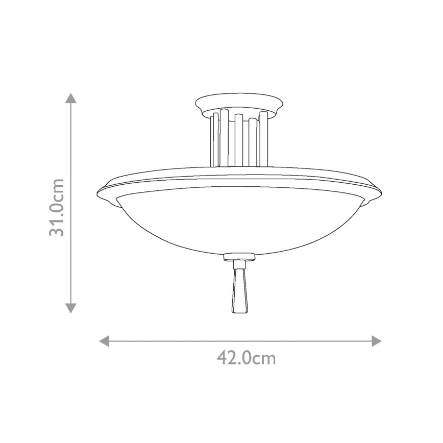 Kichler - Πλαφονιέρα οροφής DREYFUS 3xE27/60W/230V ματ χρώμιο