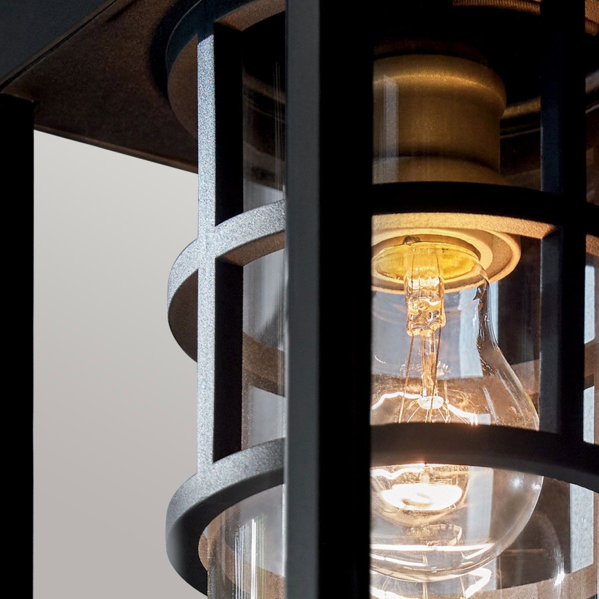 Kichler - Εξωτερικό επιτοίχιο φωτιστικό HONE S 1xE27/60W/230V IP44 μαύρο