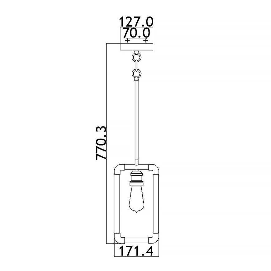 Kichler - Κρεμαστό φωτιστικό IMAHN 1xE27/60W/230V