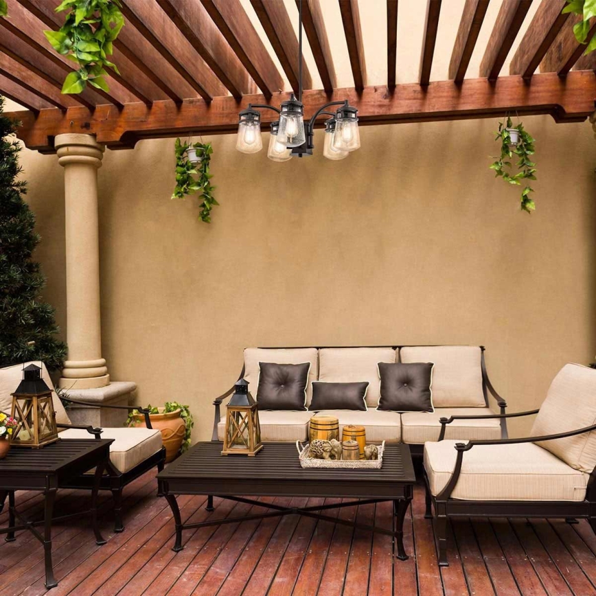 Kichler - Κρεμαστό φωτιστικό εξωτερικού χώρου on a pole LYNDON 5xE27/60W/230V IP44