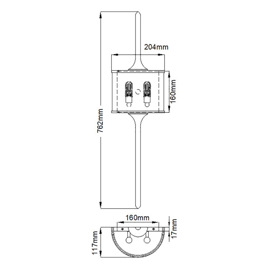 Kichler - Φωτιστικό τοίχου μπάνιου LED 2xG9/3,5W/230V IP44