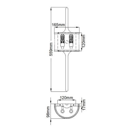 Kichler - Φωτιστικό τοίχου μπάνιου LED MONA 2xG9/3W/230V IP44 χρυσό