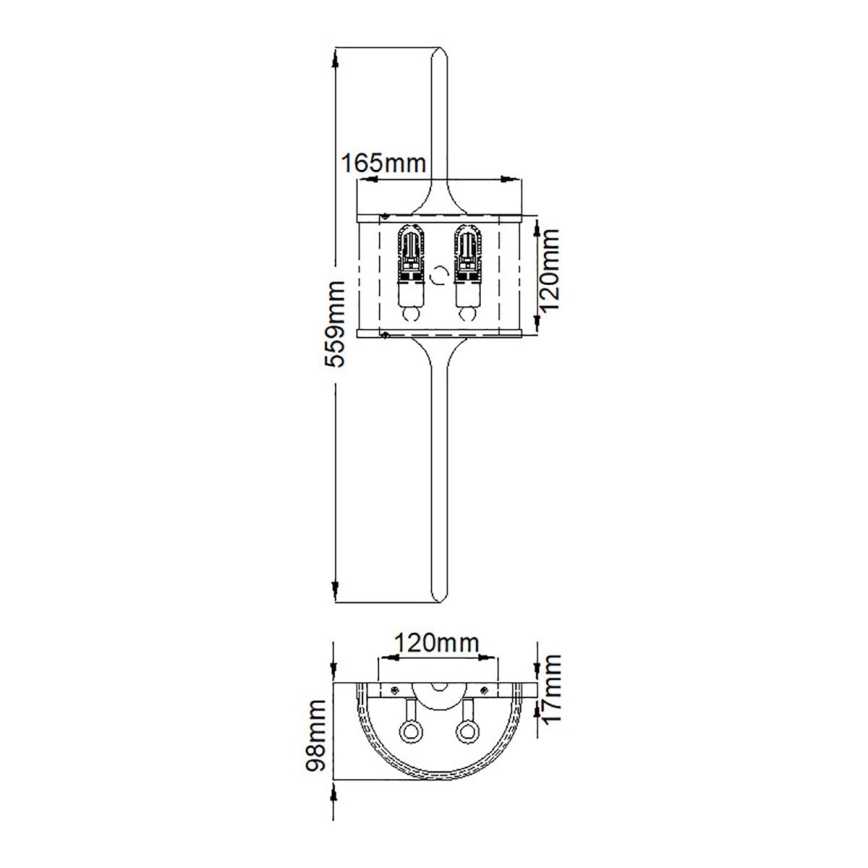 Kichler - Φωτιστικό τοίχου μπάνιου LED MONA 2xG9/3W/230V IP44 χρυσό