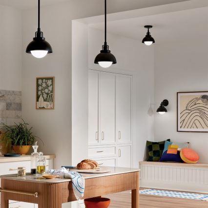 Kichler - Λάμπα τοίχου NIVA 1xE27/40W/230V μαύρο