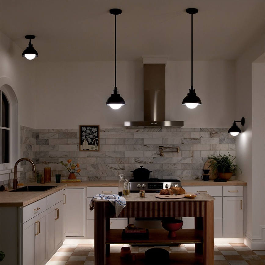 Kichler - Λάμπα τοίχου NIVA 1xE27/40W/230V μαύρο