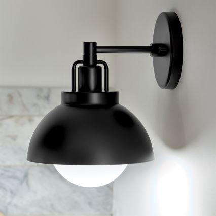 Kichler - Λάμπα τοίχου NIVA 1xE27/40W/230V μαύρο