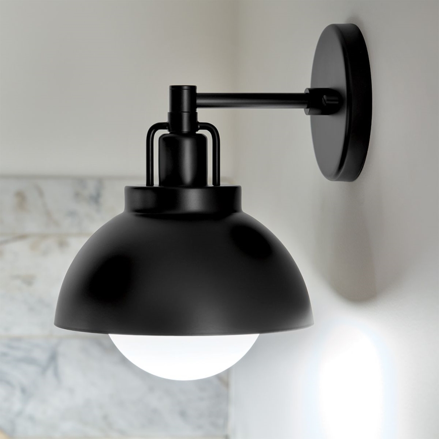 Kichler - Λάμπα τοίχου NIVA 1xE27/40W/230V μαύρο